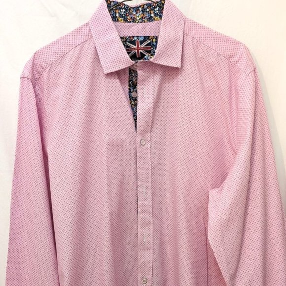 Soul of London Pink Men's Cotton Button up Shirt - Picture 1 of 4